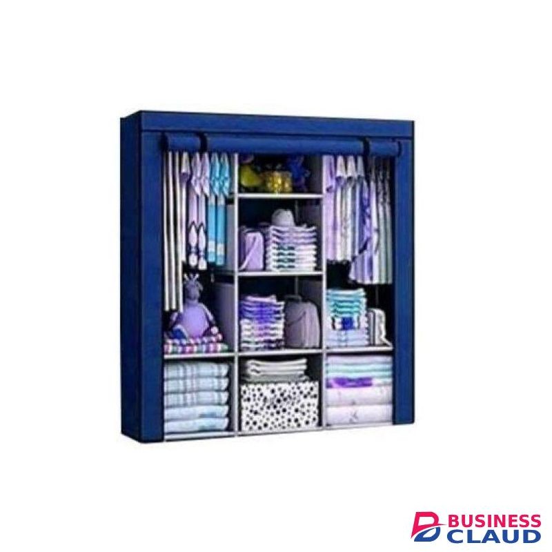 Durable 3-Column Metallic Wardrobe – Sturdy, Sleek & Easy-to-Assemble Portable Closet