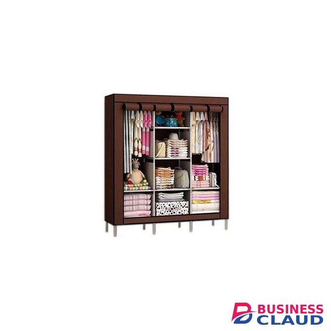 Portable Wardrobe 3 Column, Choose Desired Color