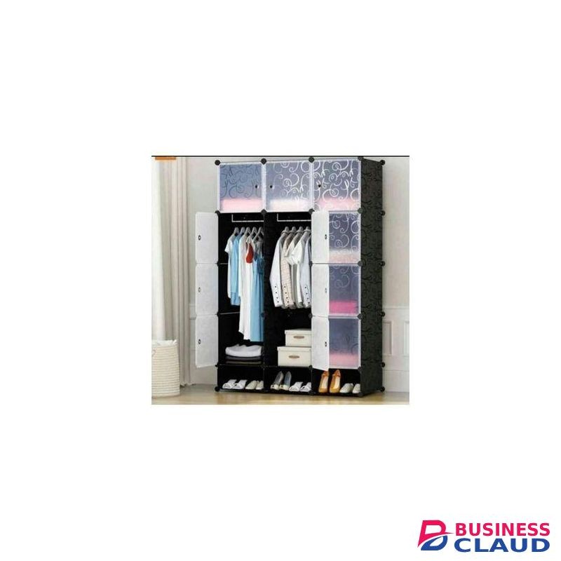 Tajiri Portable 3-Column Plastic Wardrobe