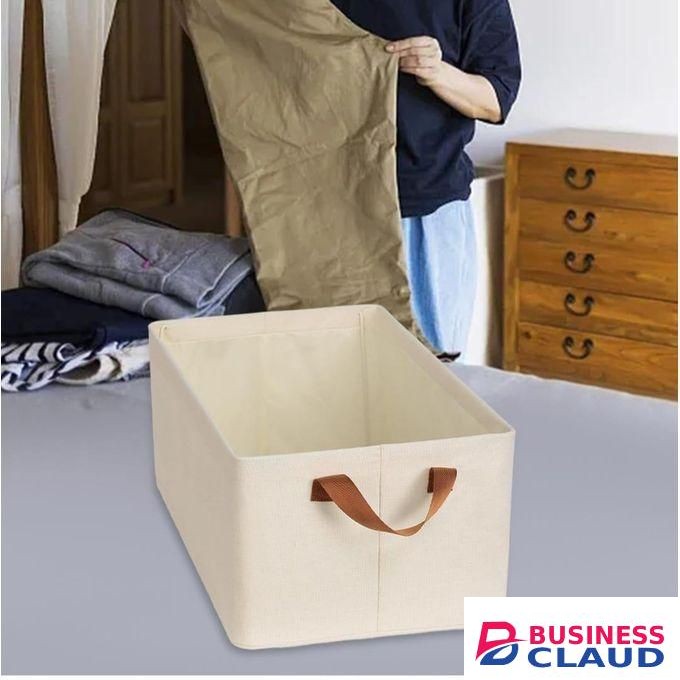 1/2/3/4 Pcs Foldable Clothes Storage Box Clothes Organizer Jeans Pants Sweaters Organizer Drawer Shelf Wardrobe Organizer - Beige