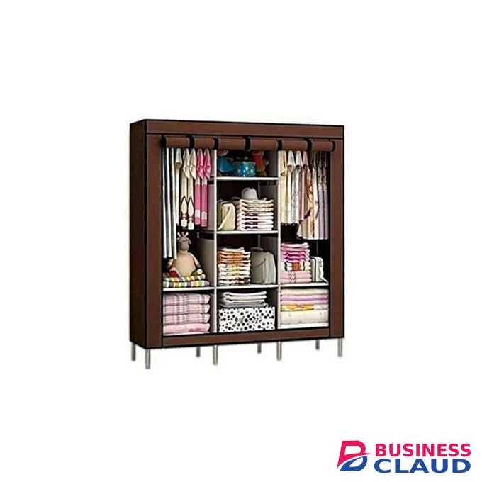Nunix Portable Three Column Wardrobe With Quality Fabric