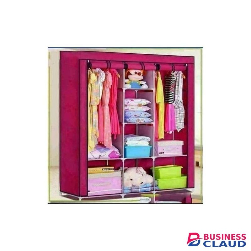 Nunix Portable Three Column Wardrobe With Quality Fabric