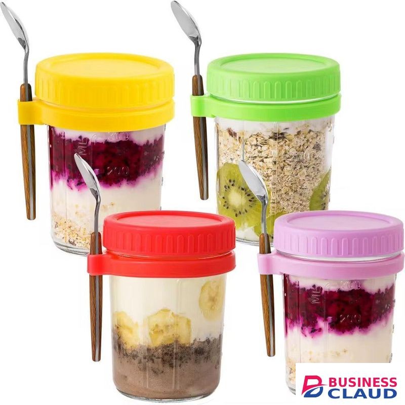 MULTIPURPOSE GLASS STORAGE JARS WITH SPOON