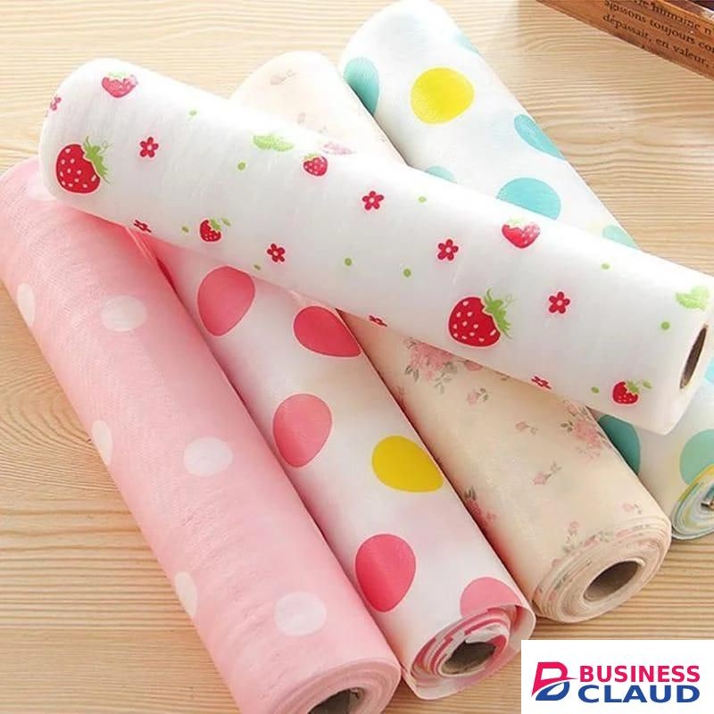 1roll Wardrobe Moisture-proof Mat Printing Cabinet Drawer Pad Kitchen liner 300cm