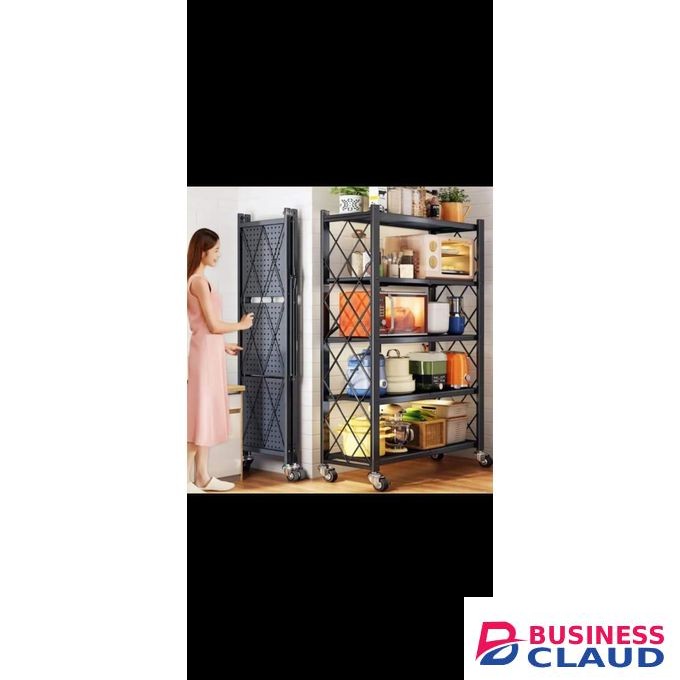 Home Club 5-Tier Foldable Kitchen Rack