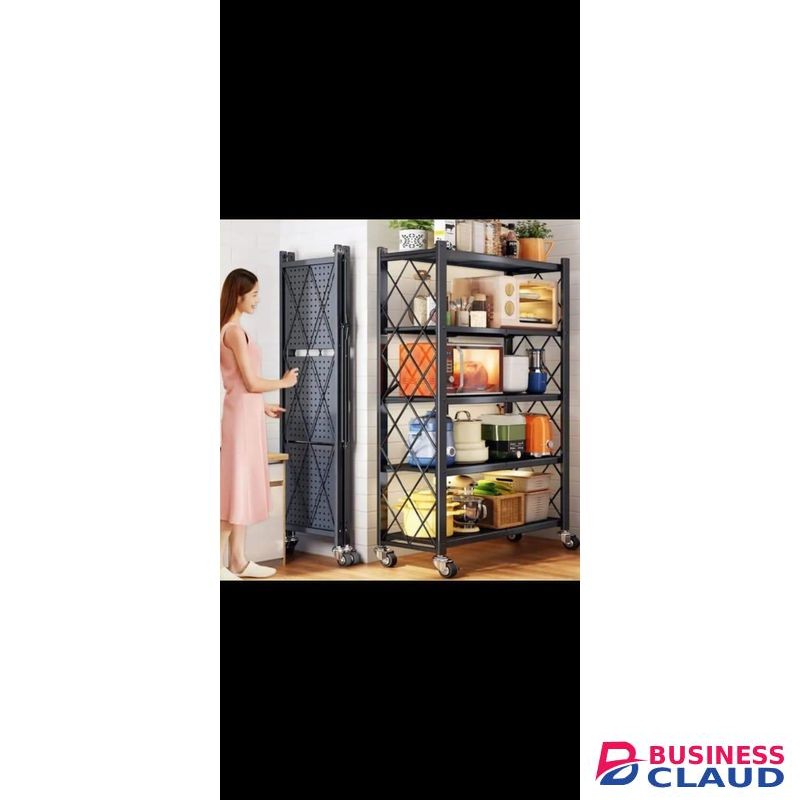 Home Club 5-Tier Foldable Kitchen Rack