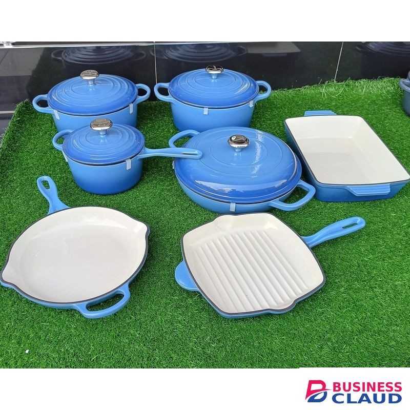 11-Piece Enameled Cast Iron Cookware Set – Non-Stick