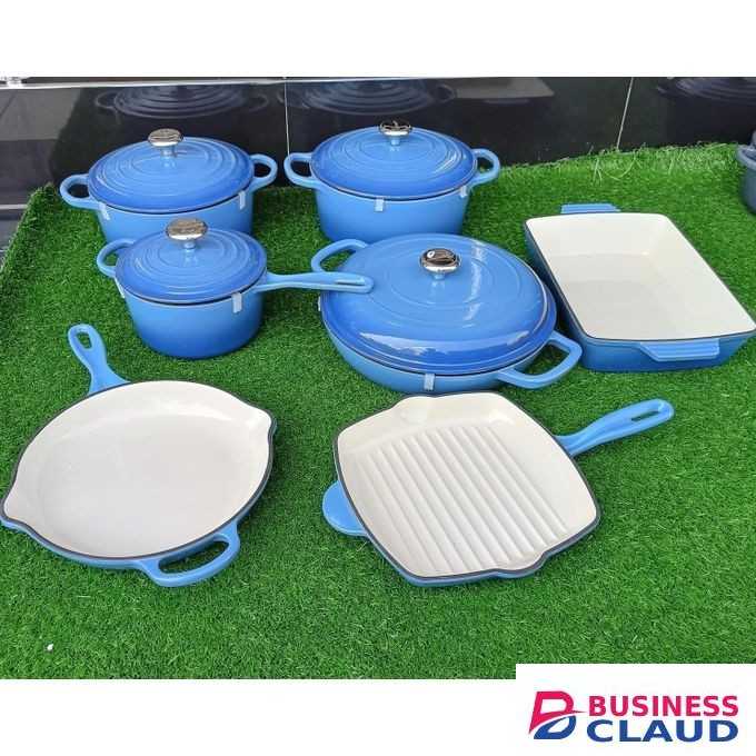 11-Piece Enameled Cast Iron Cookware Set – Non-Stick