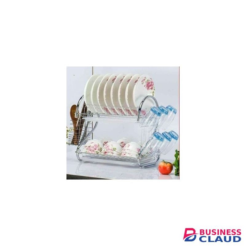 2 Tier Dish Rack Stainless Steel