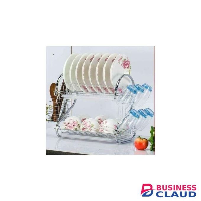 2 Tier Dish Rack Stainless Steel