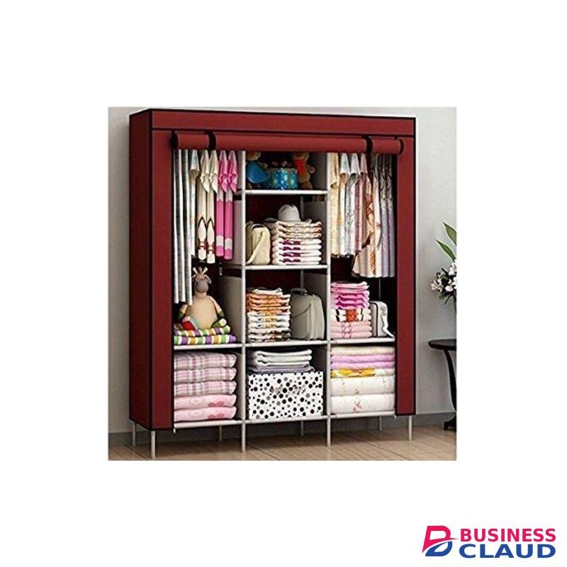 Large Capacity 3 Column Portable Wardrobe