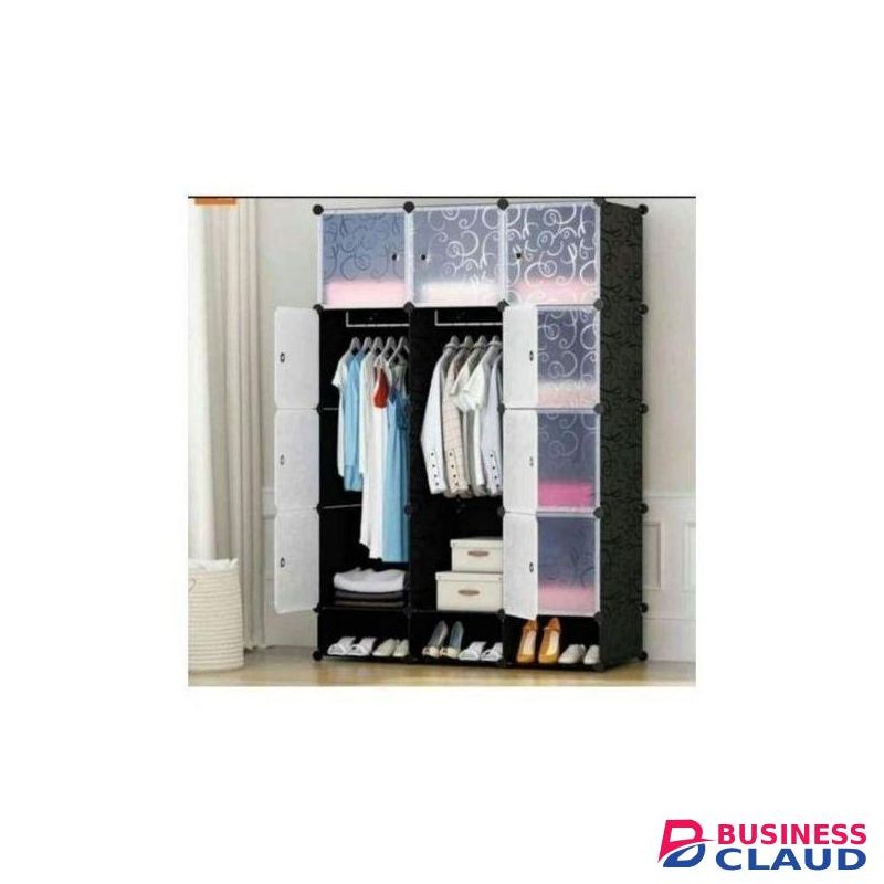 Portable Plastic Wardrobe - 3 Column
