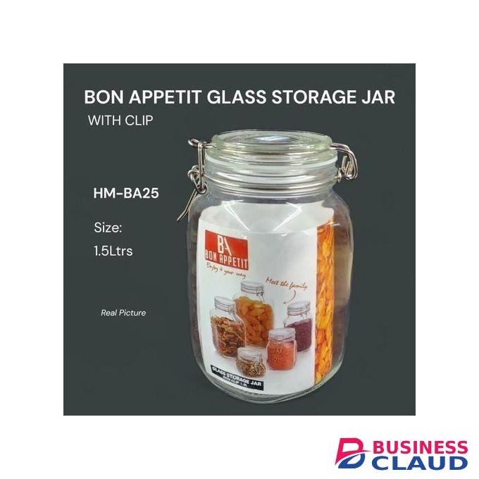 Bon Appetit Airtight glass jar with clip -Fermentation glass jar