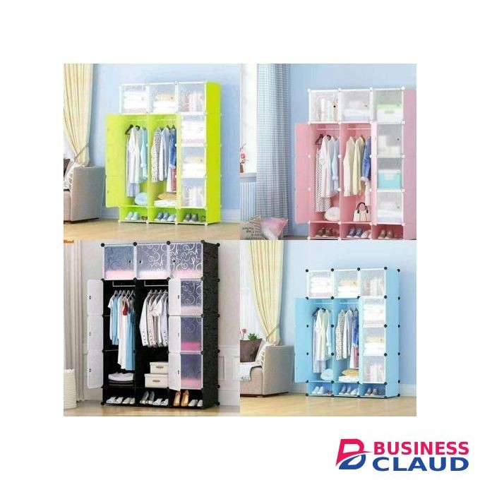TC 3 Column Heavy Portable Plastic Wardrobe