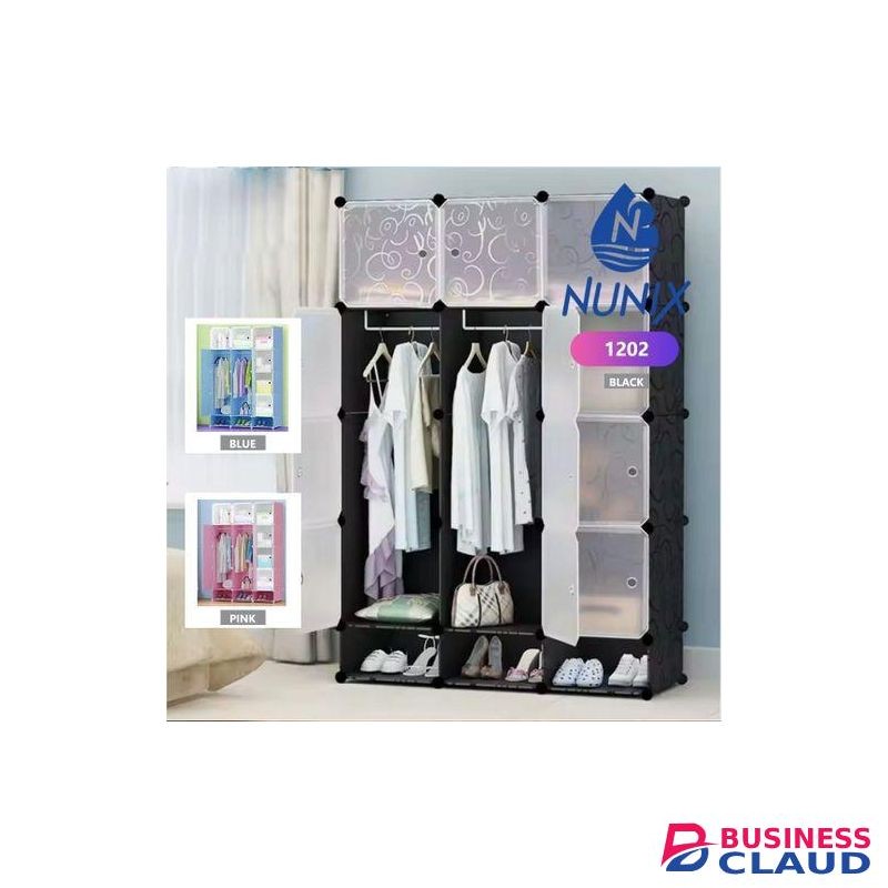 3 Columns Heavy Portable Plastic Wardrobes