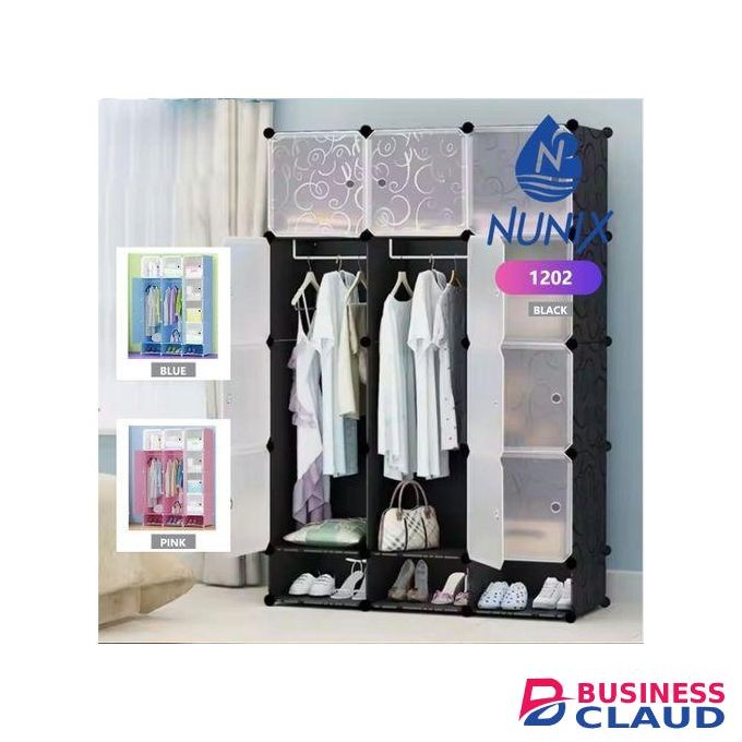 3 Columns Heavy Portable Plastic Wardrobes