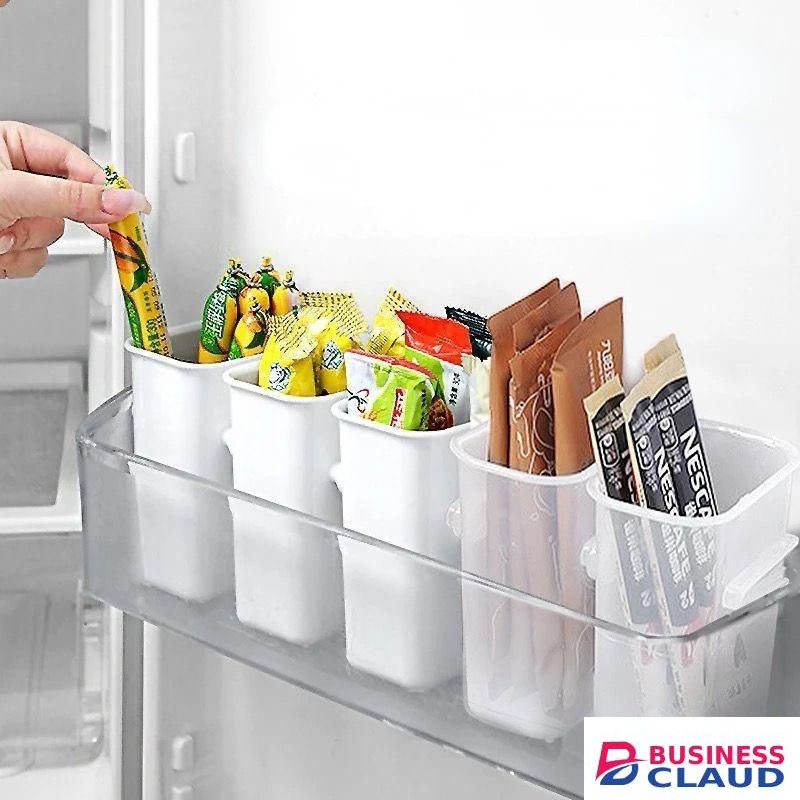 2pcs Fridge Organizer Food Fresh Storage Box Refrigerator Side Door Vegetable Fruit Spice Organizer Food Container Kitchen Storage