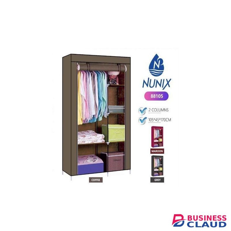 Portable Wardrobe 2 Column, Choose Desired Color 88105