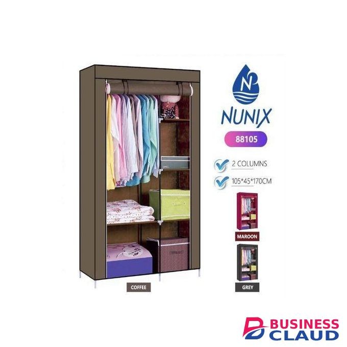 Portable Wardrobe 2 Column, Choose Desired Color 88105