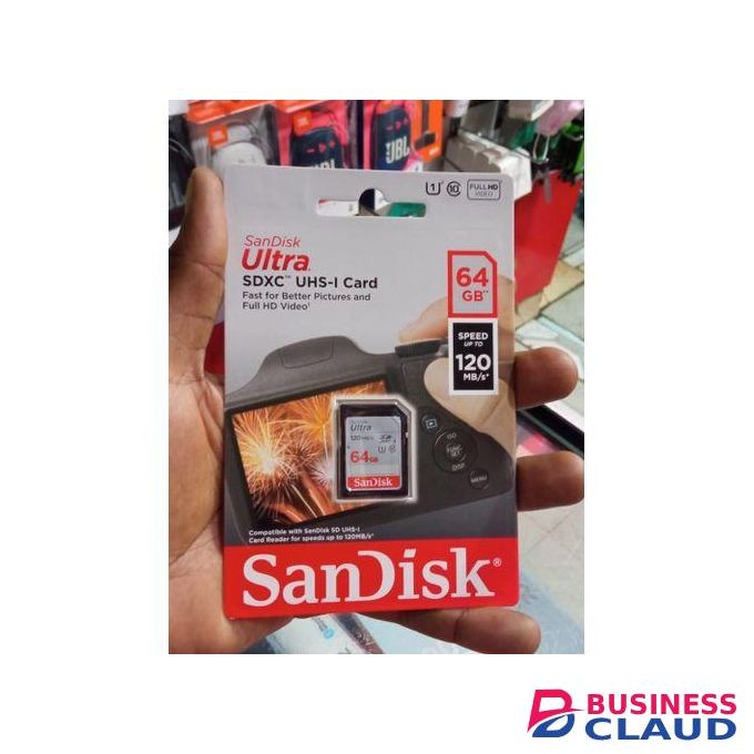 Sandisk 64GB Ultra UHS-I SDXC Camera Memory Card,120MB/S