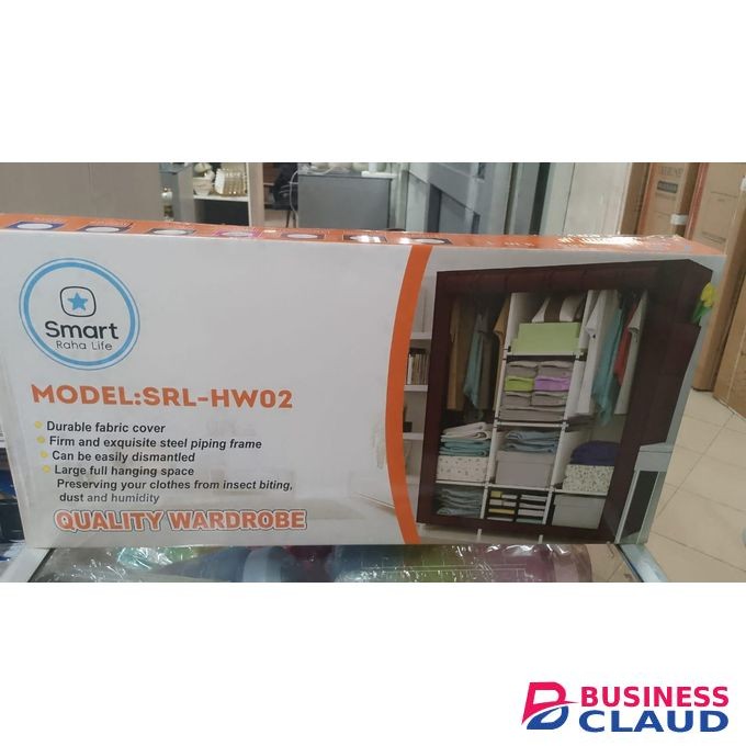 Smart Quality 3 Columns Portable Wardrobe - Durable Fabric Cover & Steel Frame - SRL-HW02