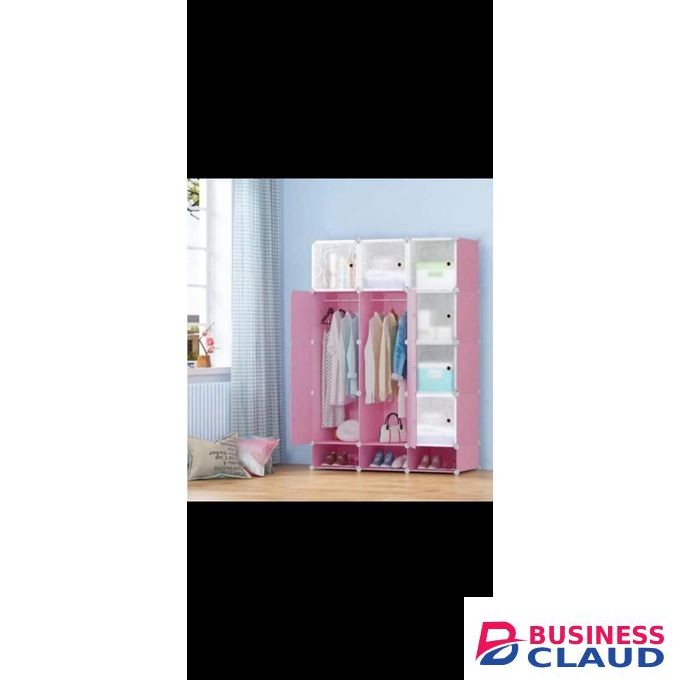 Home Club 3-Column Plastic Wardrobe
