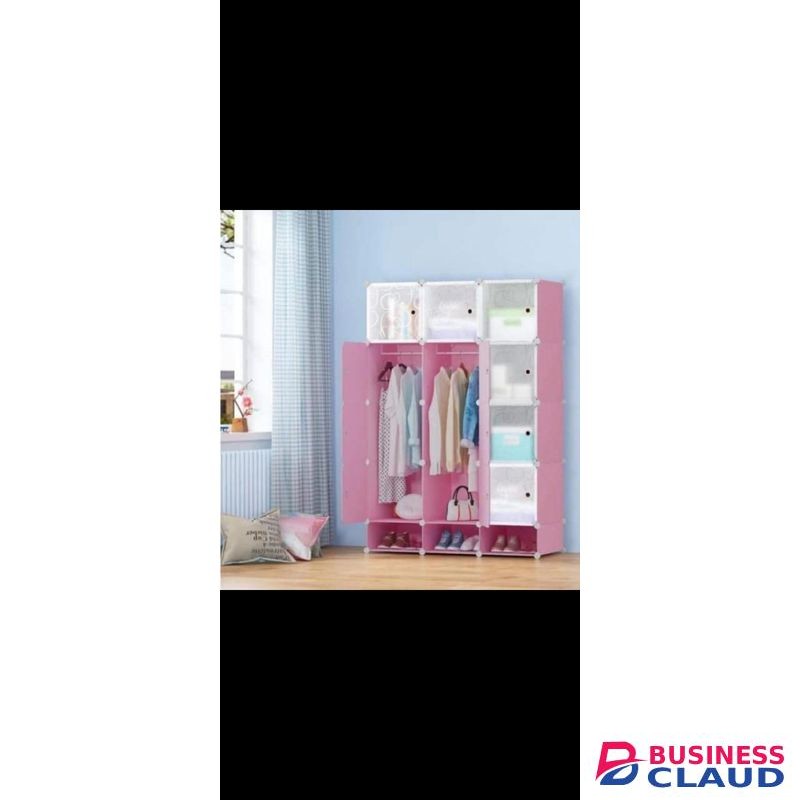 Home Club 3-Column Plastic Wardrobe
