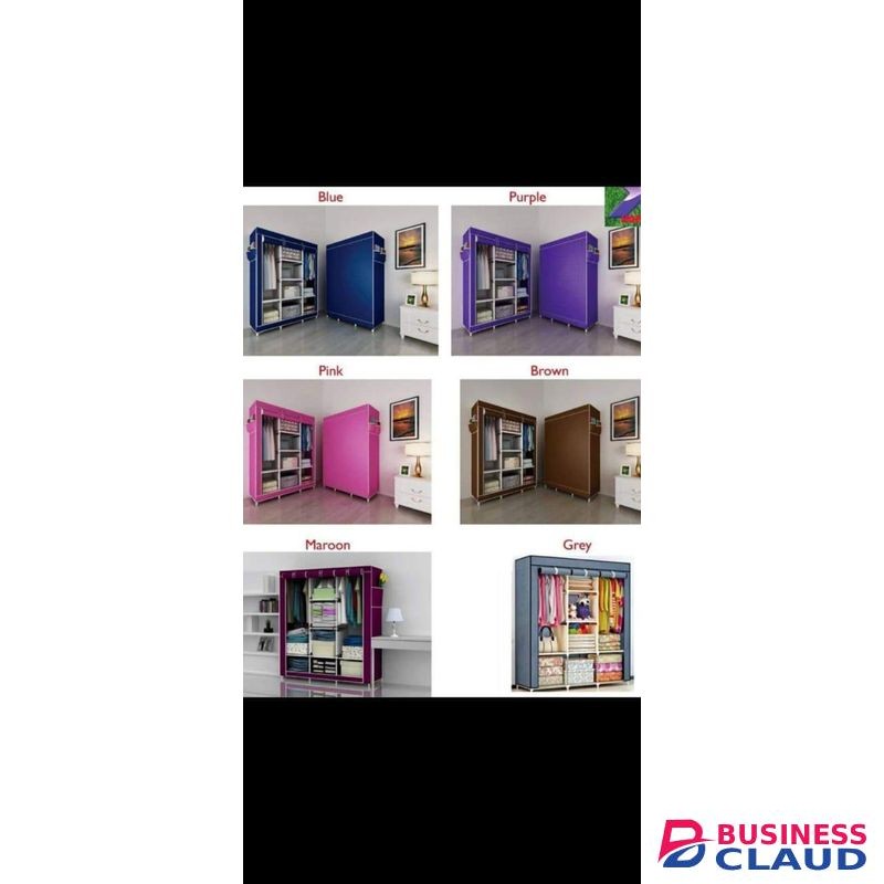 Home Club 3-Column Metallic Wardrobes