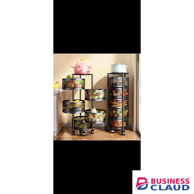 Home Club Round Fruit Rack With Wheels