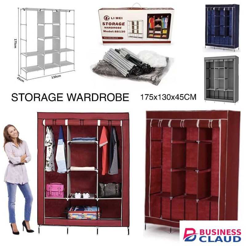 Metallic 3 column wardrobe