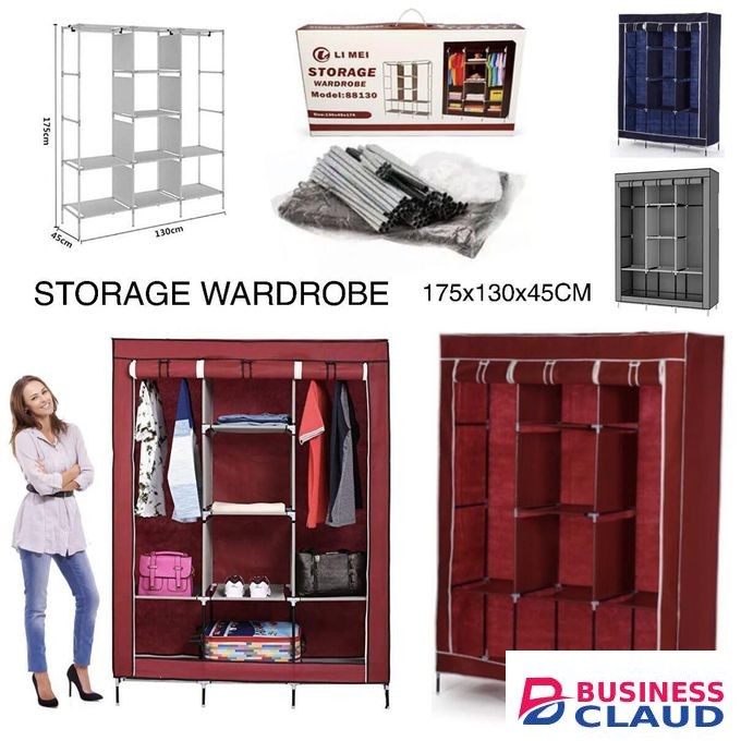 Metallic 3 column wardrobe