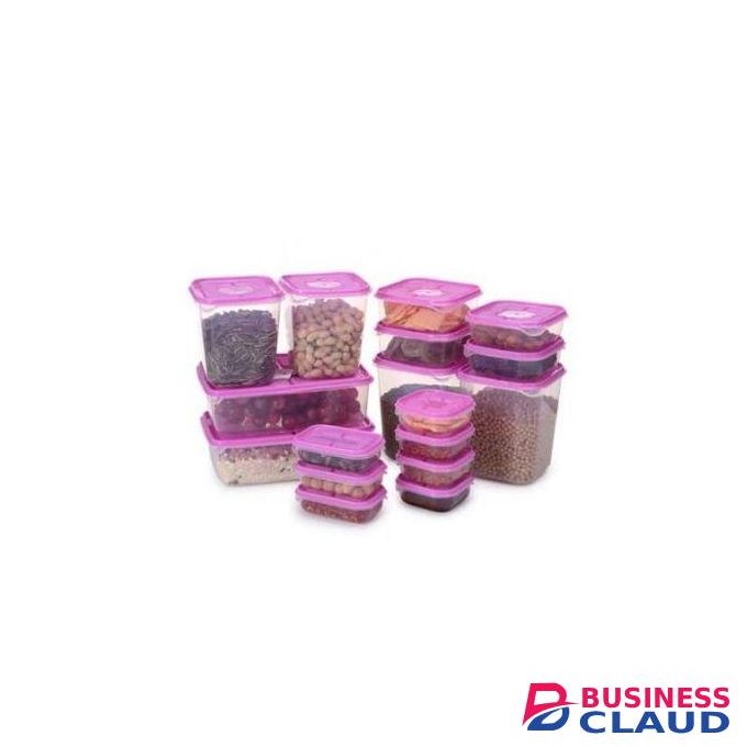 17Pc Fresh-Keeping Food Storage Fridge Containers+Lids Set