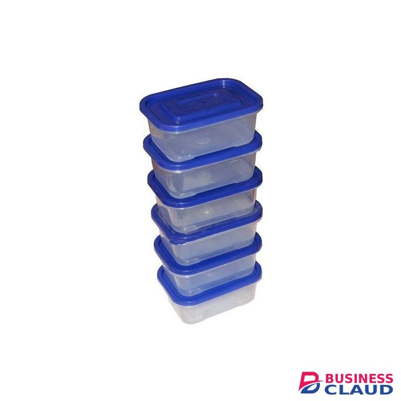 Set Of 6 Clear Fresh n Fresh_Plastic Food Storage Containers 400ml
