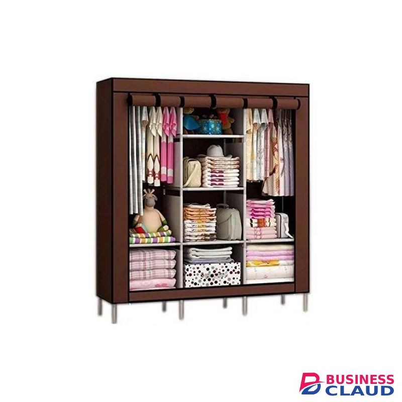 TC Column Portable Wardrobe-Brown