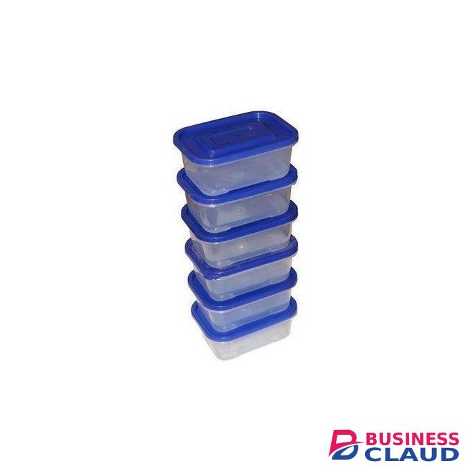 Crown Set Of 6 Clear Fresh n Fresh_Plastic Food Storage Containers 400ml