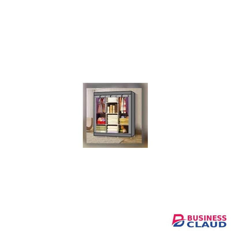 Premium 3-Column Portable Metallic Wardrobe