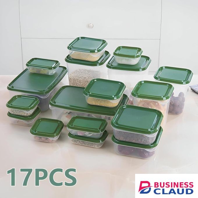17pcs Food Storage Container with Lid, Stackable Food Stack Box, Clear Meal Preparation Containers, Food Grade Food Storage Bowls, Microwave, Freezer, Dishwasher Safe