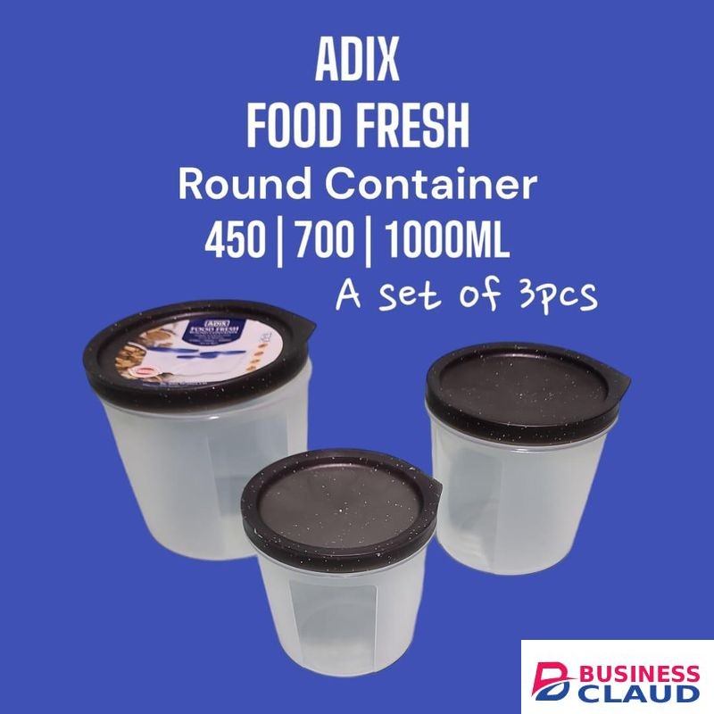 Adix Food Fresh Round Container 3pcs