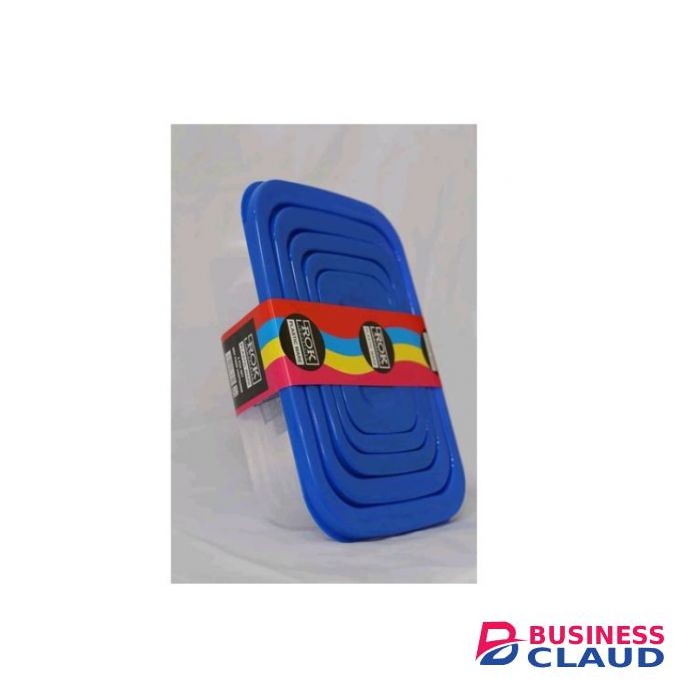 Set Of 5 Clear Plastic Food Storage Containers