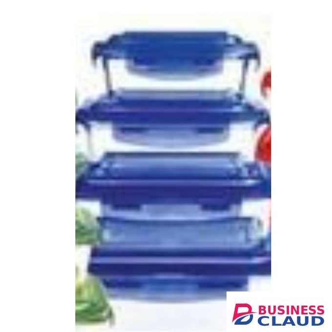 Signature 4PCS Versatile Borosilicate Glass Food Containers or Fridge Food Storage Set