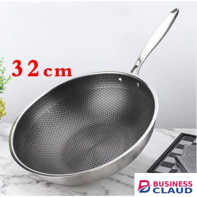 Wok pan without cover full honey comb nonstick 32cm
