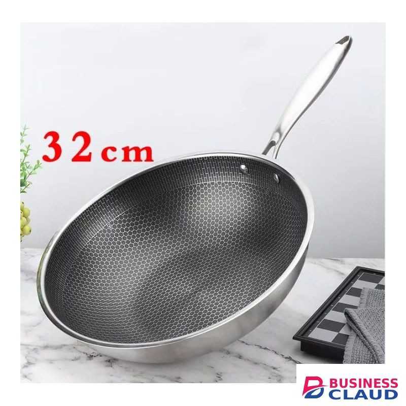 Wok pan without cover full honey comb nonstick 32cm