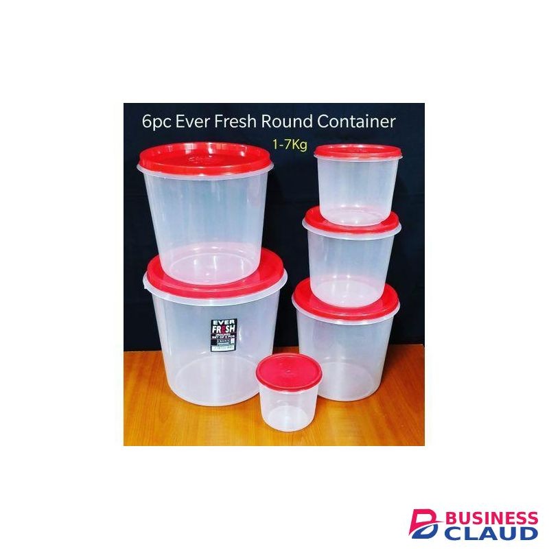 6-Piece Ever Fresh Round Airtight Food Storage Container Set