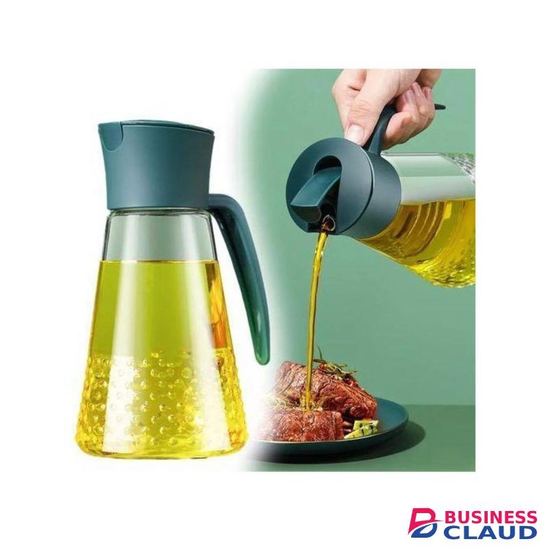 Auto Flip Glass Oil Dispenser Bottle -Leak proof precision pour spout ,Easy one Handed use ,ideal for Cooking Oils ,Vinegar and Sauses -Stylish Durable and Mess Free Kitchen Accessory