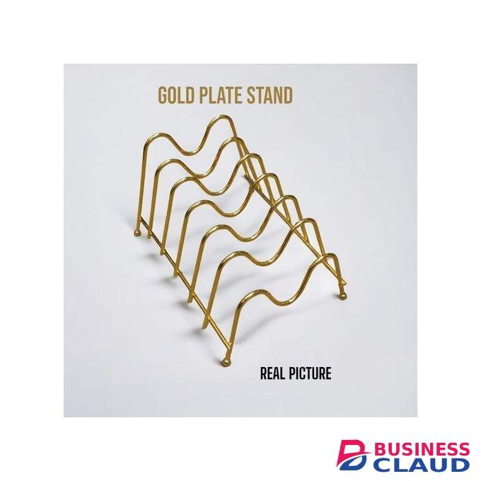 Plate stand gold