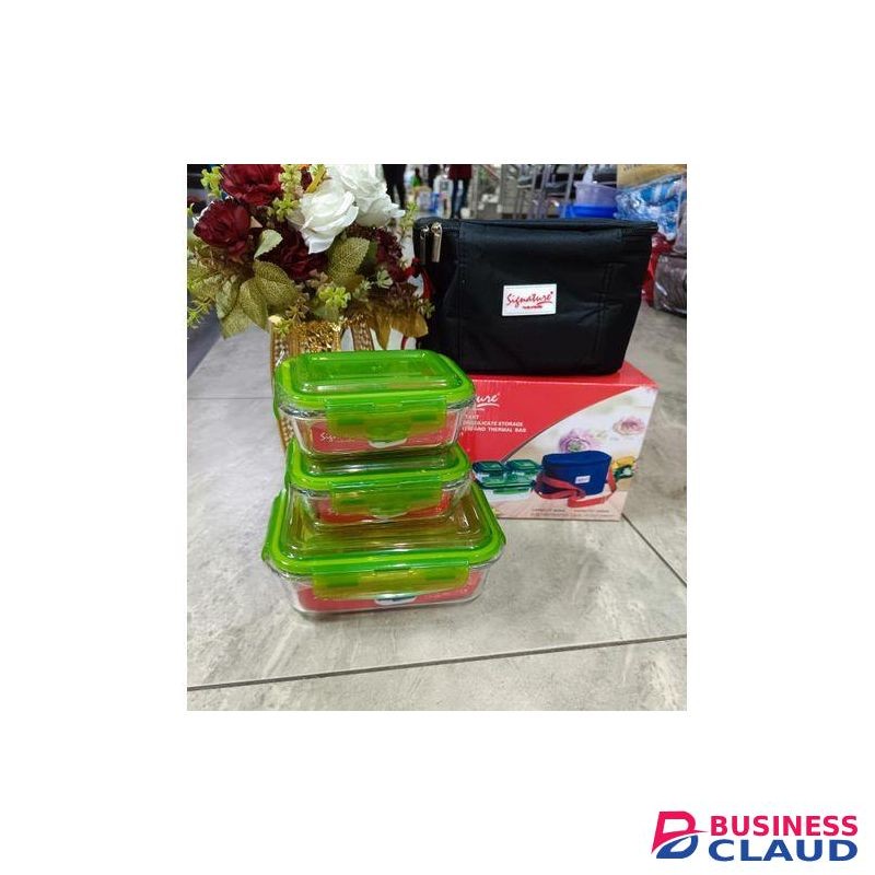 Signature Food Grade Glass Lunch Box Set