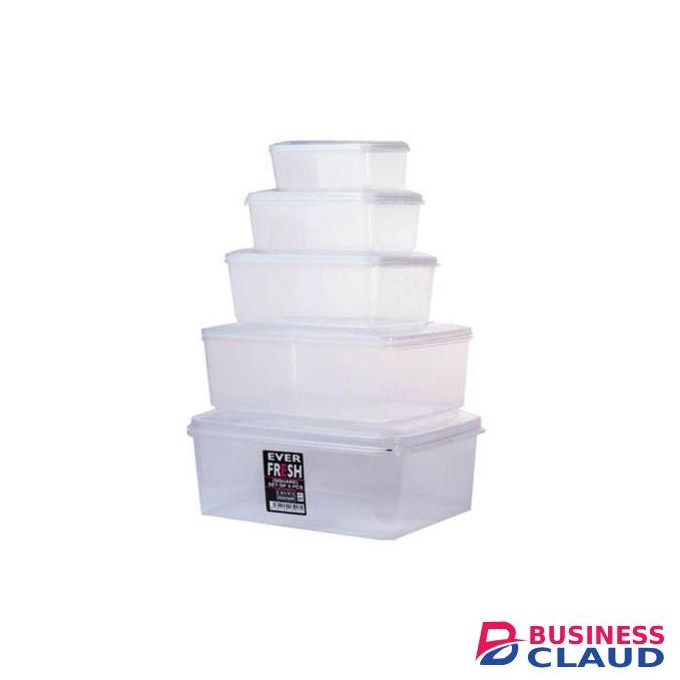 Ever Fresh Multipurpose Kitchen Food Storage Containers - Set Of 5