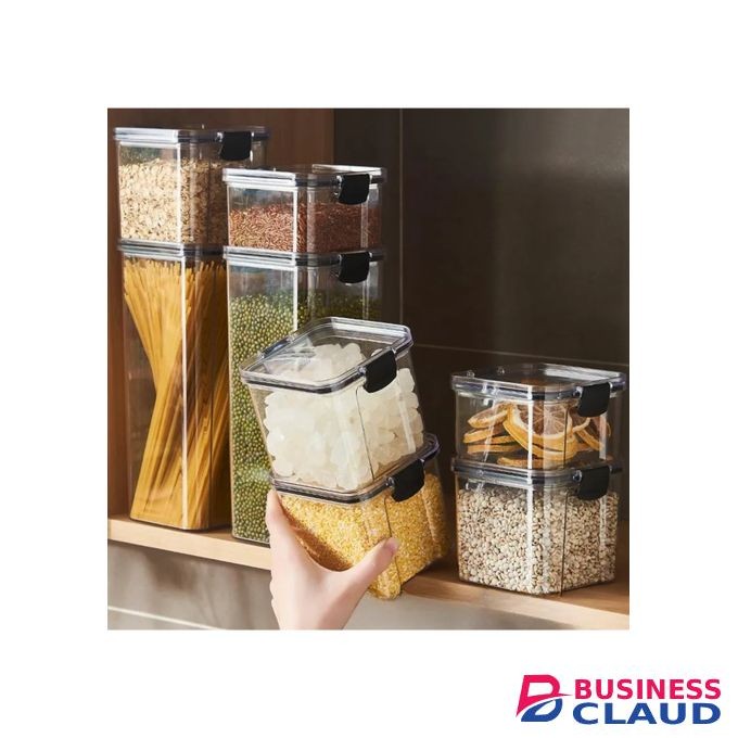 Airtight Food Plastic Storage Jar, organizer for Fridge and Kitchen