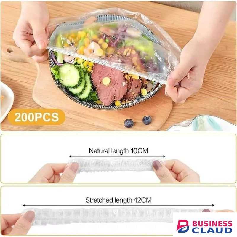 50pc pack of clear stretching food covers