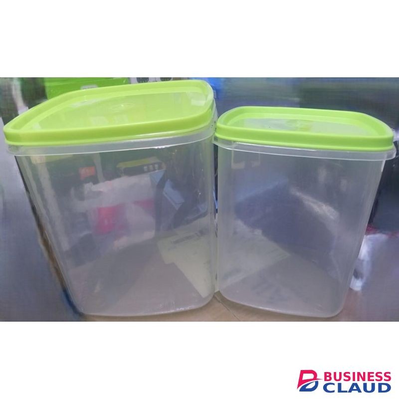 Airtight Food Storage Containers with Green Lids